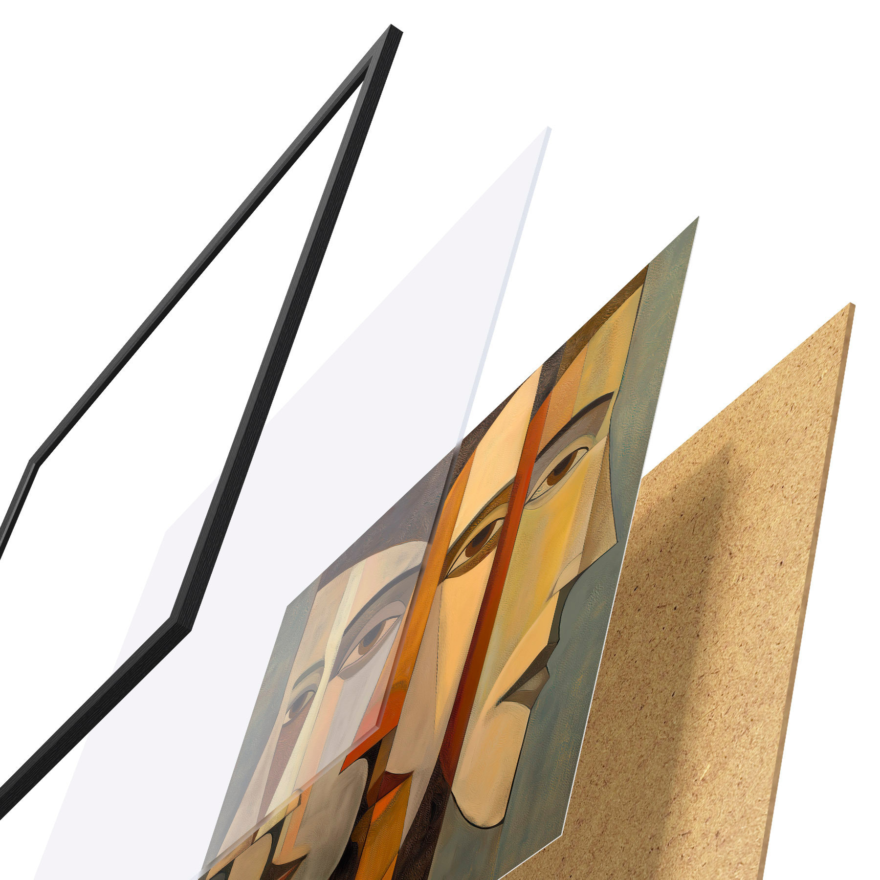Poster Abstracte gezichten f51067