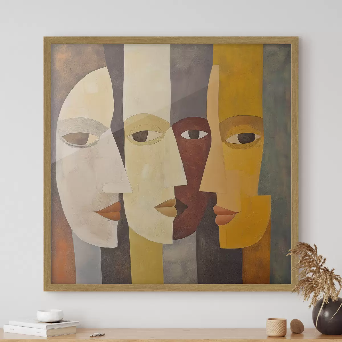 Poster Abstracte gezichten f51068