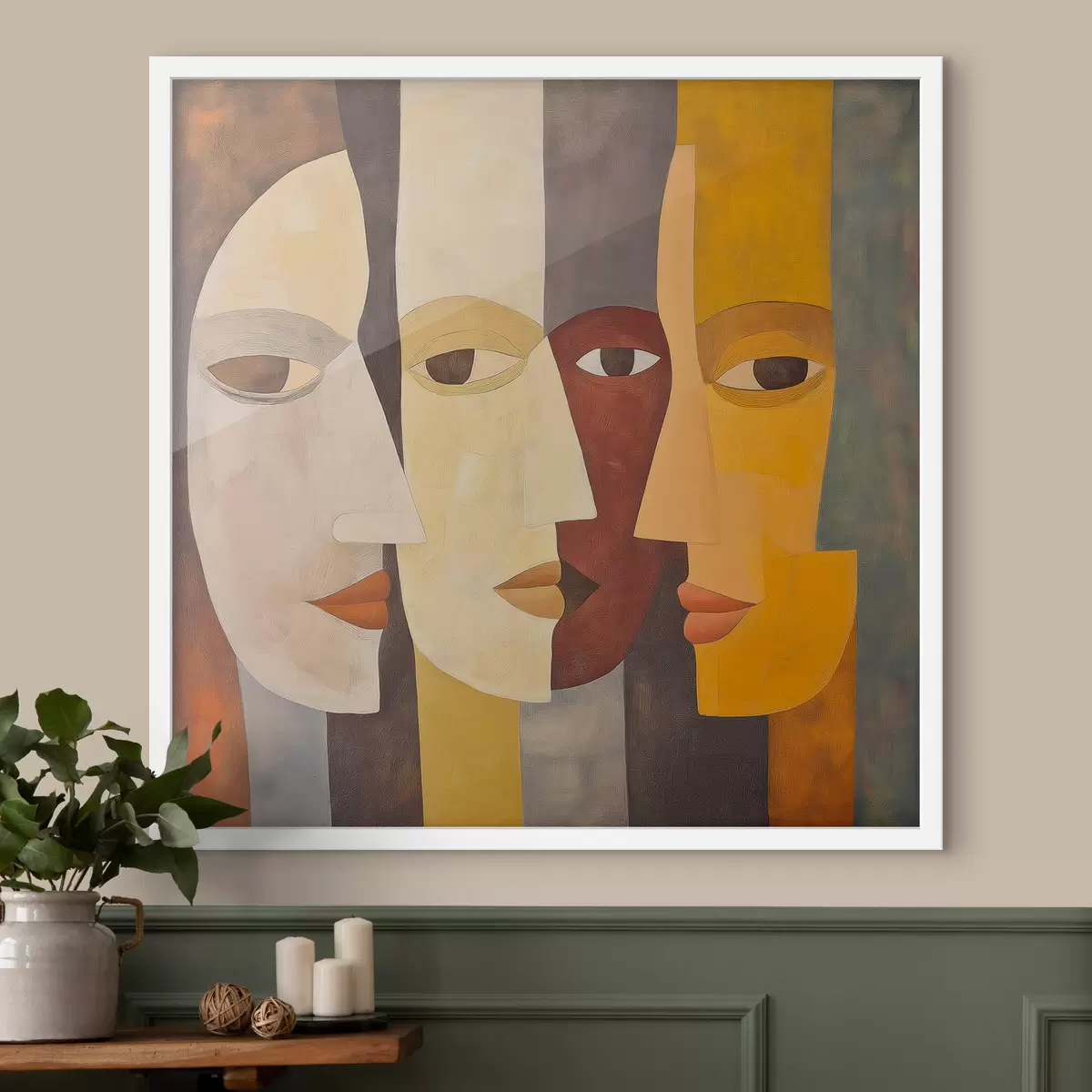 Poster Abstracte gezichten f51068
