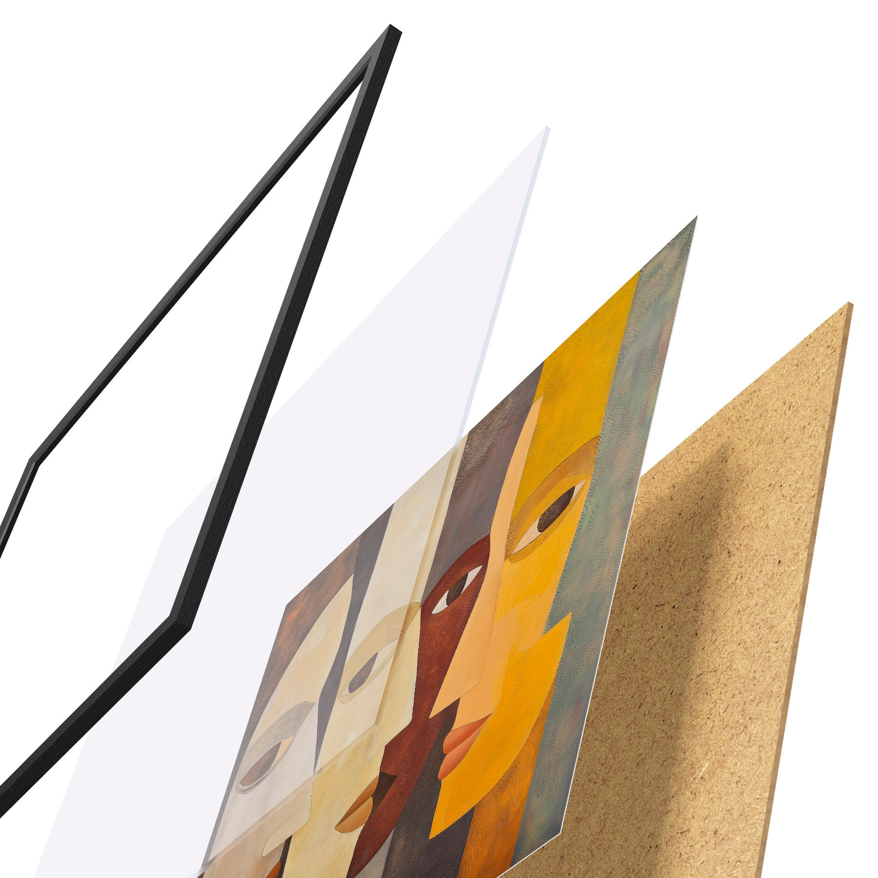 Poster Abstracte gezichten f51068