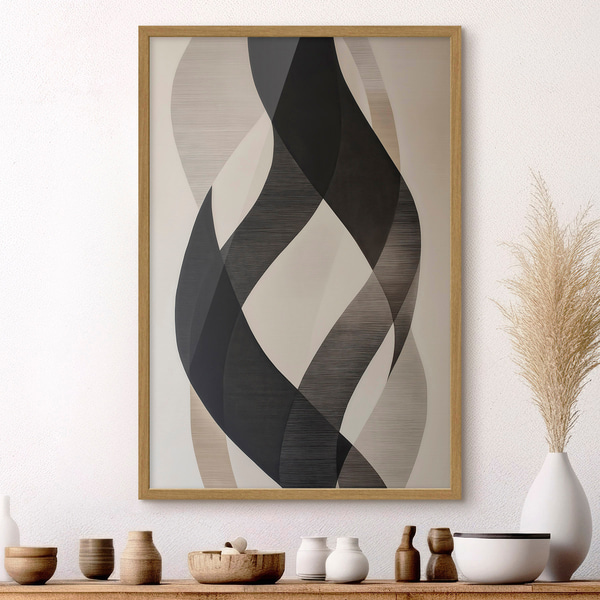 Poster Abstractie, Zwart-witte posters, f51074wo : Uwalls