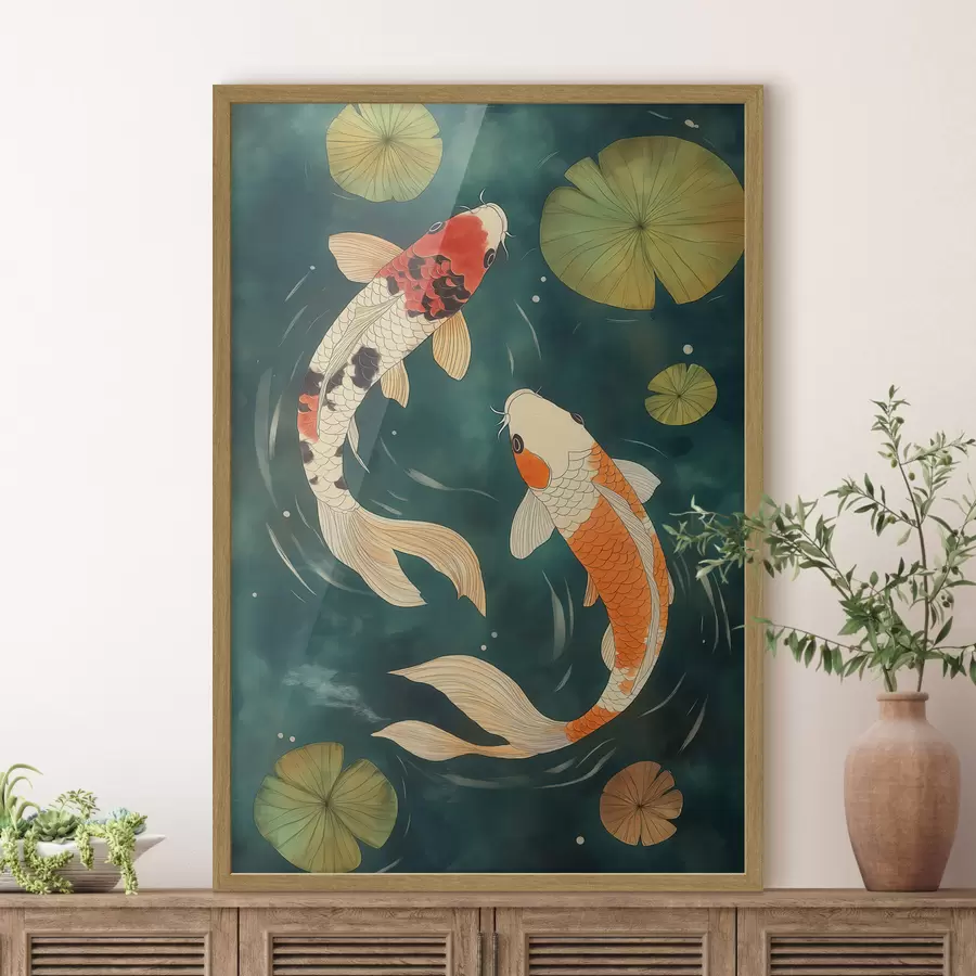 Fotobehang Oosterse Koi f51076