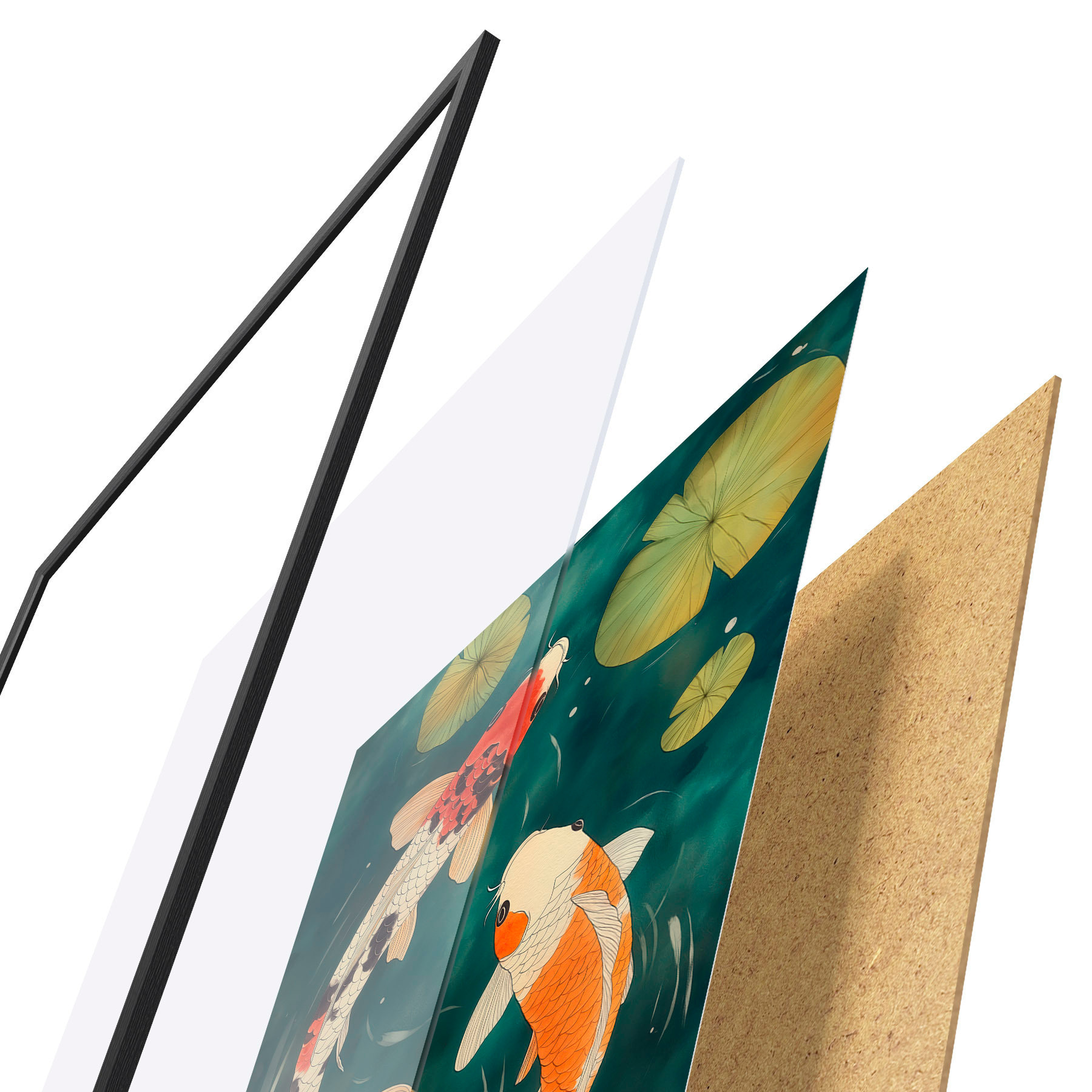 Poster Oosterse Koi f51076