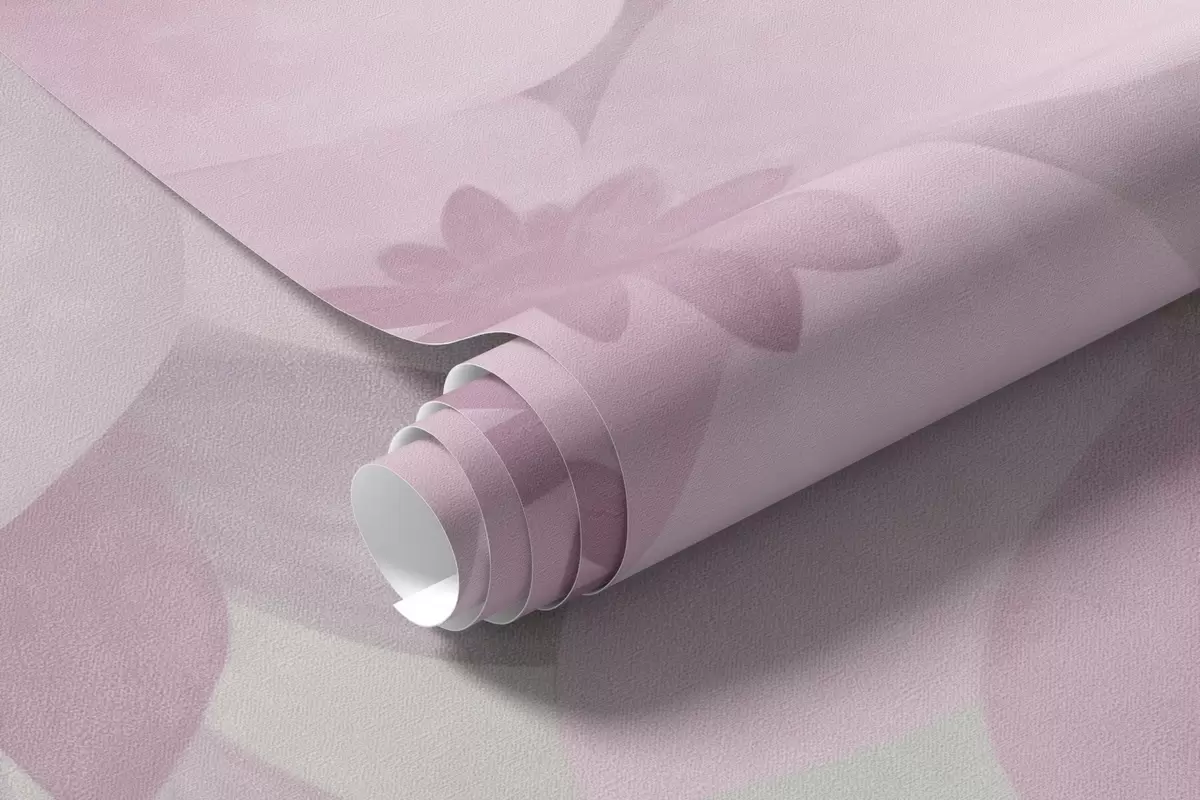 Fotobehang Witte bloemen aan een tak, zachte pastelkleuren, een lichtgroene achtergrond met textuur w10107v1