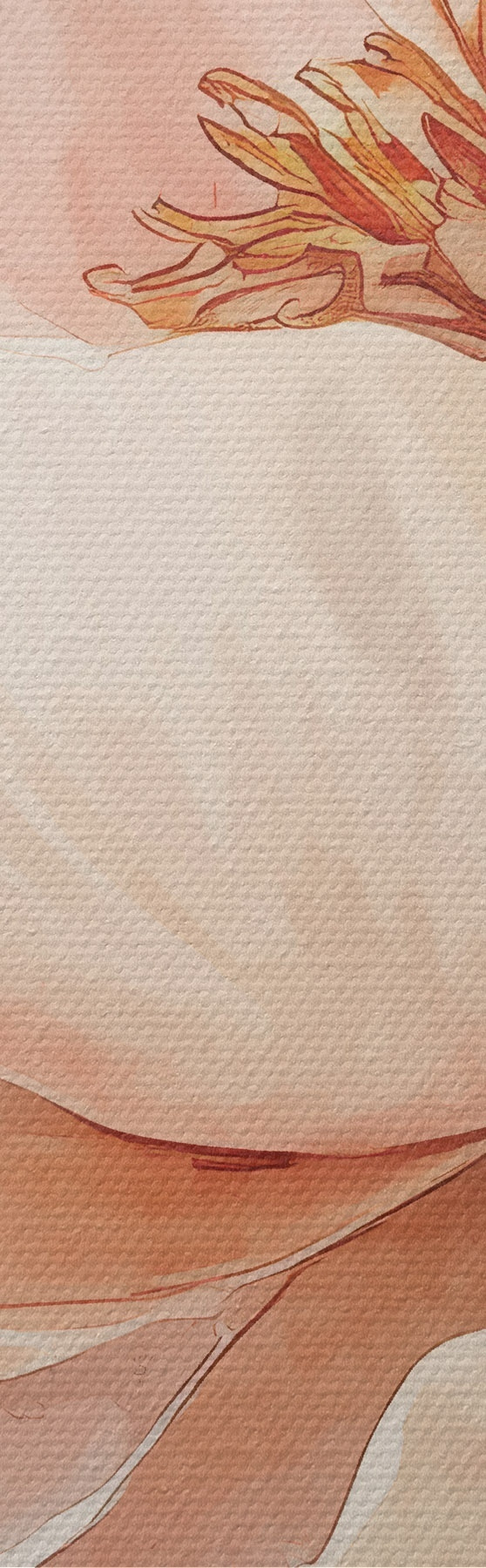  Schilderijen Roze-beige bloem in aquarelstijl s51098
