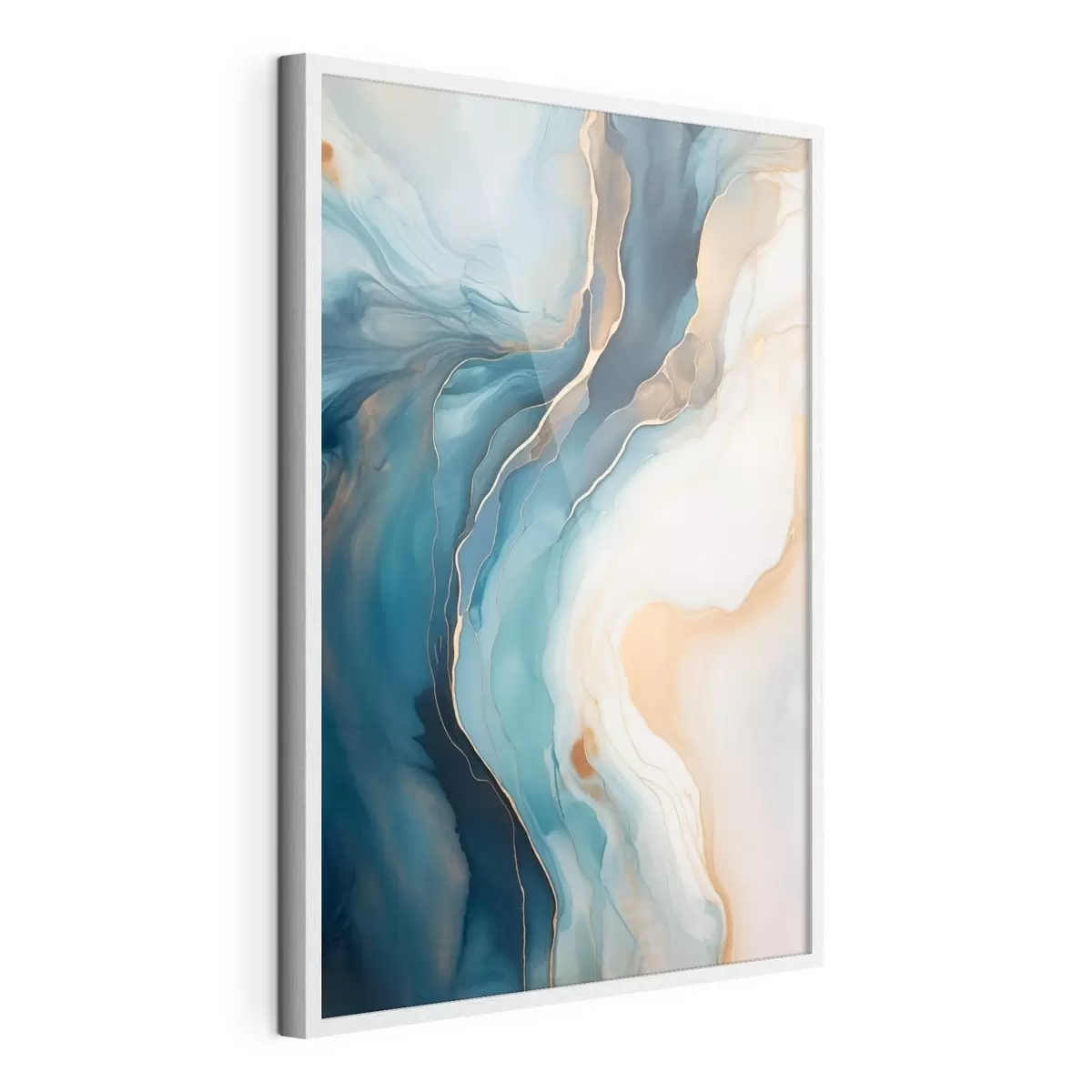 Poster Smaragdgroen marmer met amberkleurige aders f51083
