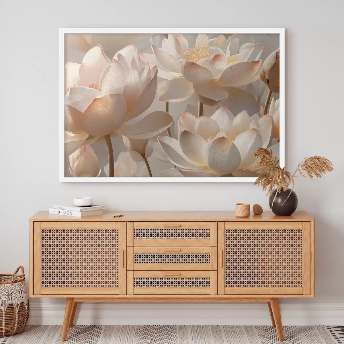 Poster Verfijnde waterlelies en lotusbloemen f51092