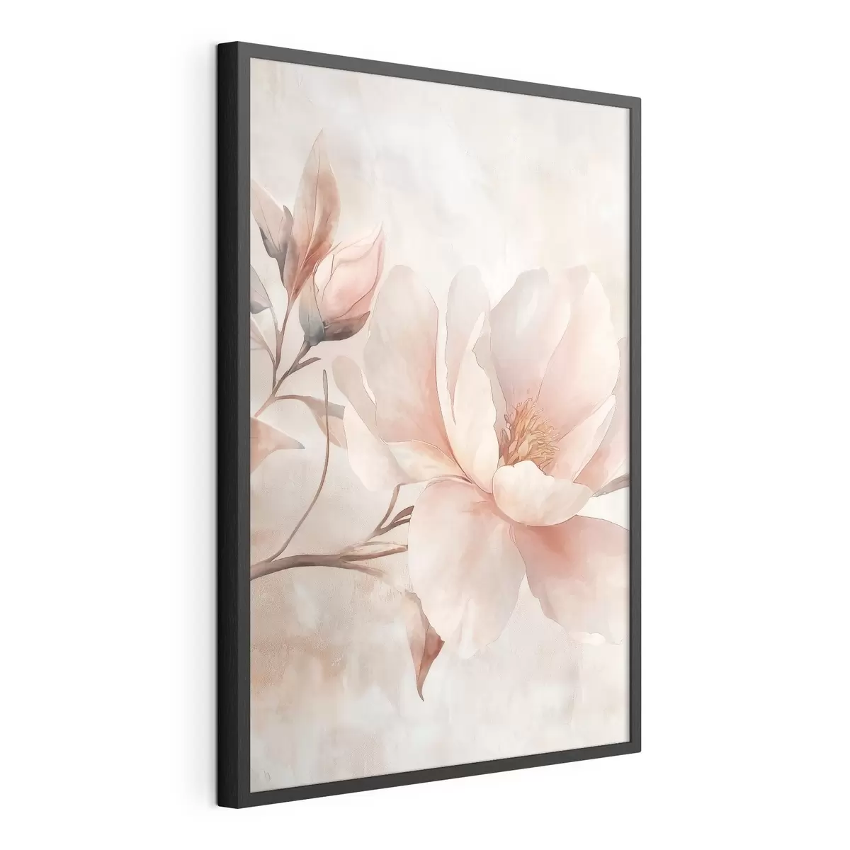 Poster Poederpioen met knop f51097
