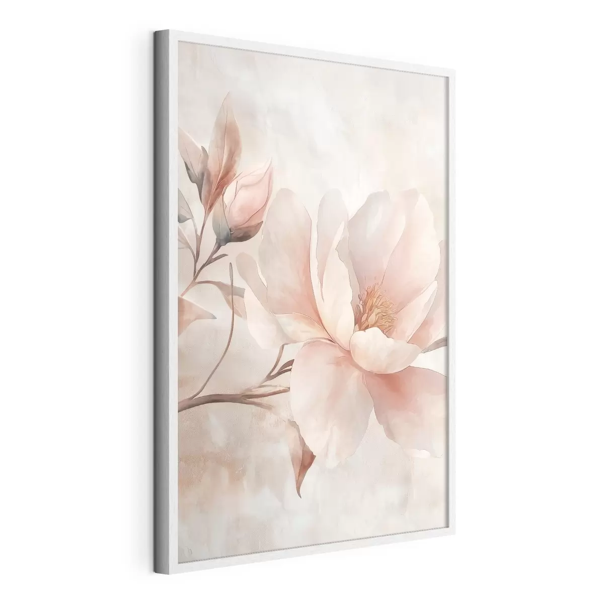 Poster Poederpioen met knop f51097