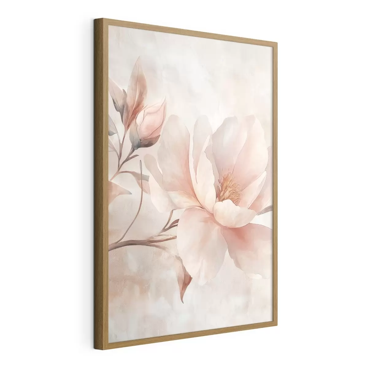 Poster Poederpioen met knop f51097