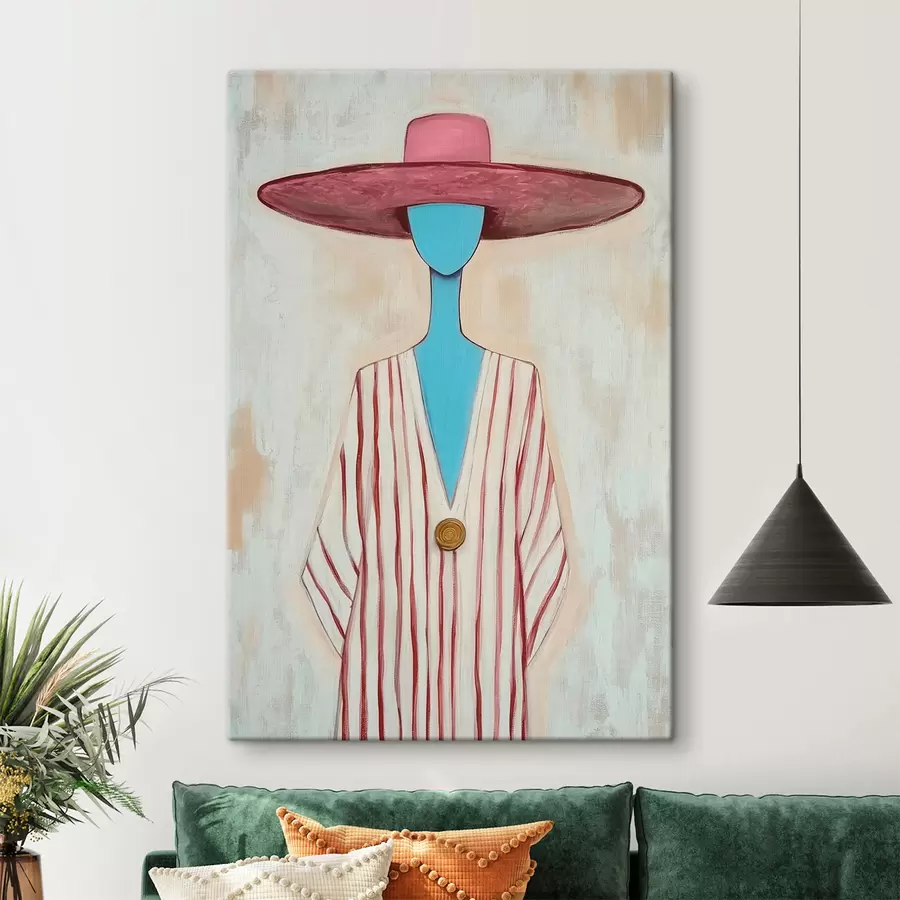  Schilderijen Schilderij met een abstracte vrouwenfiguur s51152