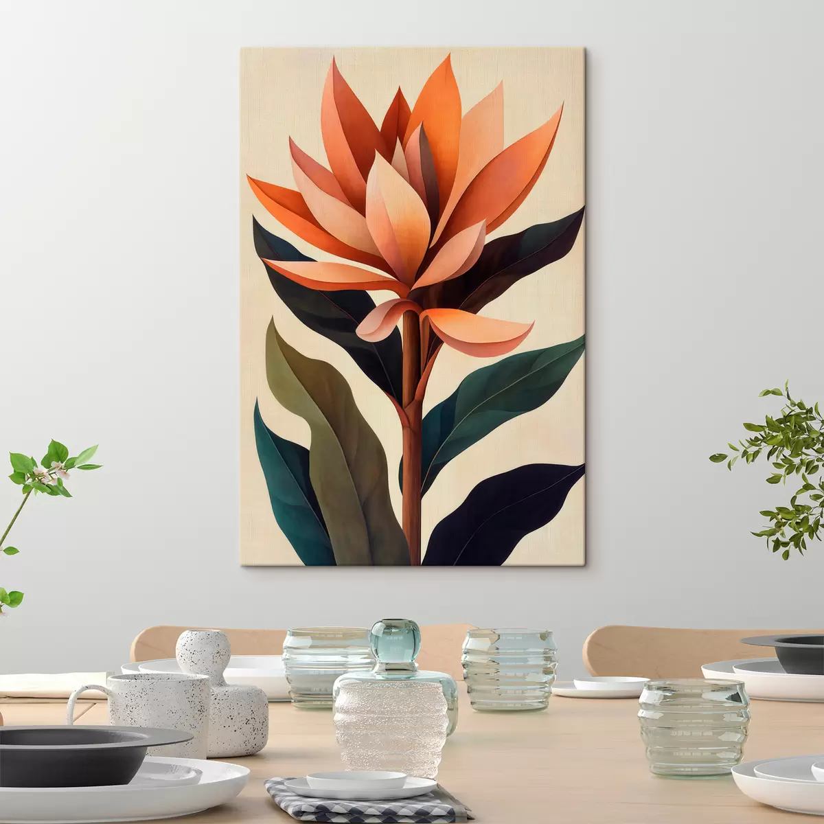  Schilderijen Abstracte bloem s51155