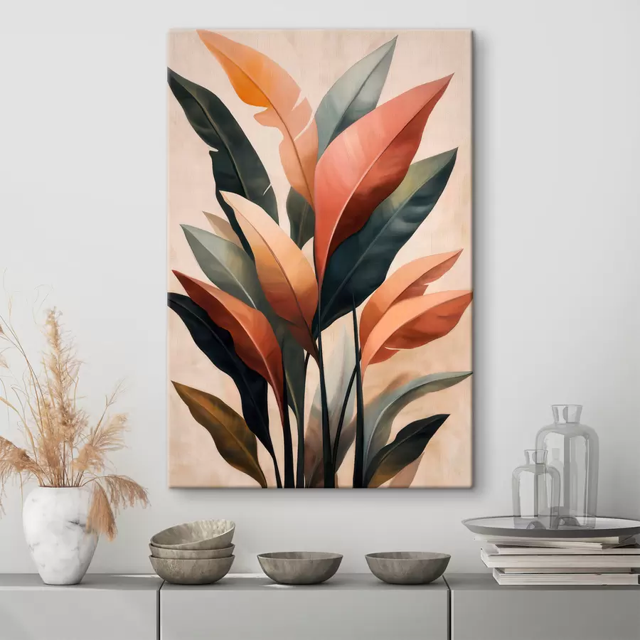  Schilderijen Abstracte bladeren s51156