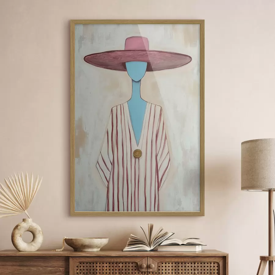 Fotobehang Schilderij met een abstracte vrouwenfiguur f51152