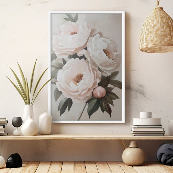 Poster Pioenrozen, Affiches Uniek, f51154wh : Uwalls