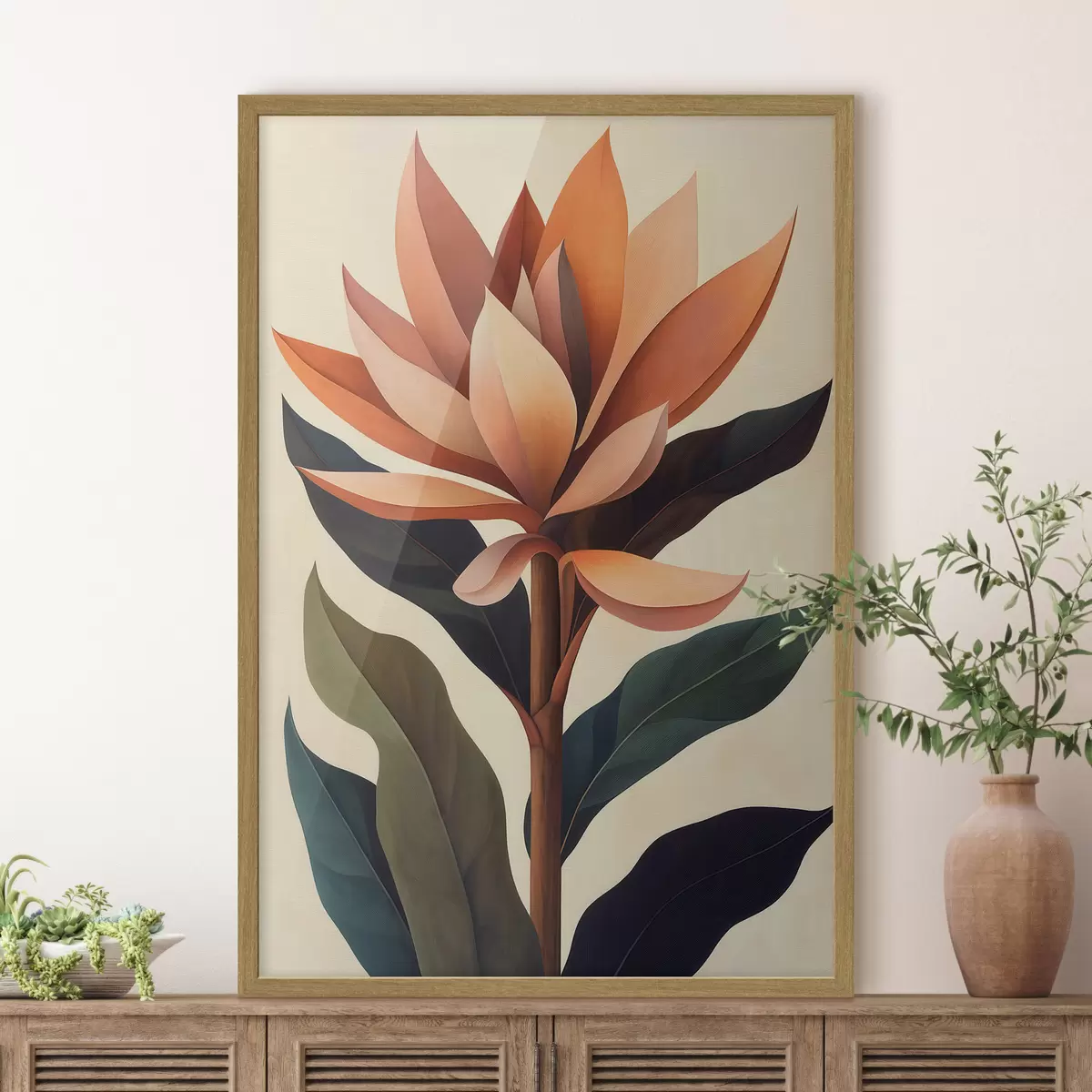 Poster Abstracte bloem f51155