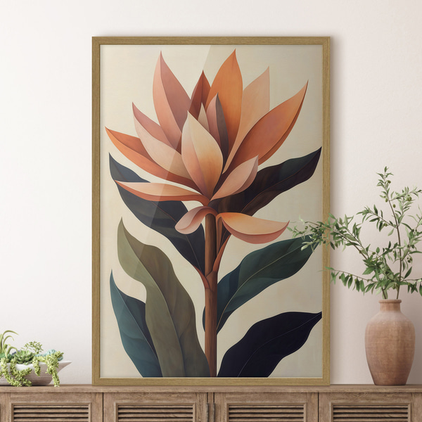 Poster Abstracte bloem, Affiches Uniek, f51155wo : Uwalls