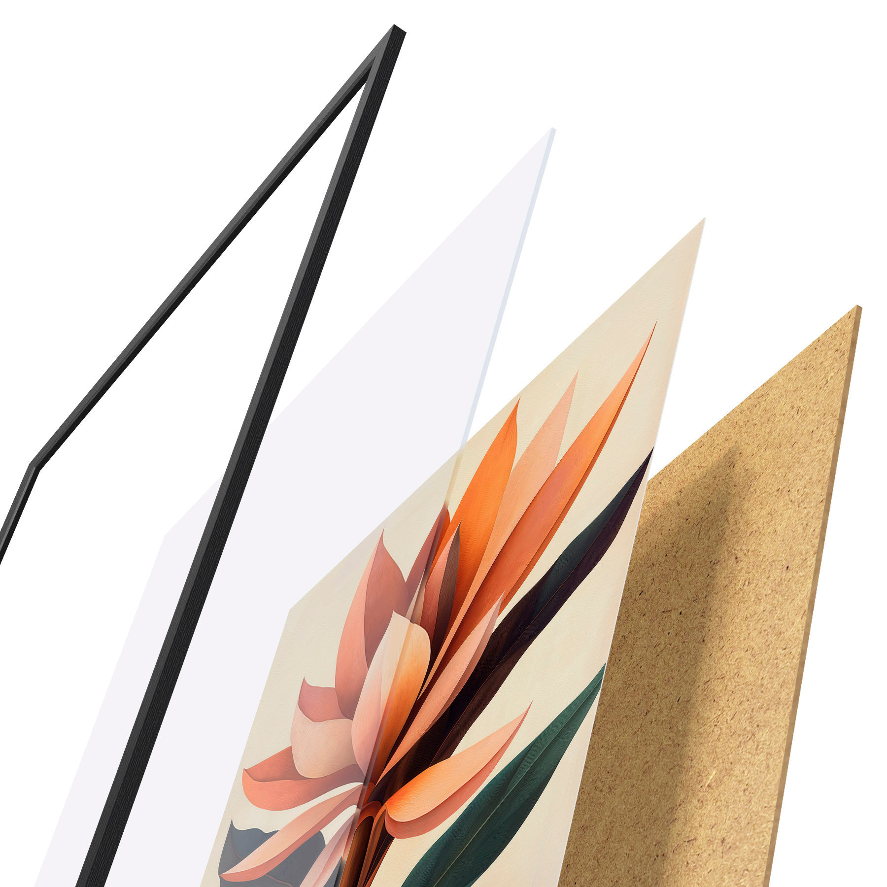 Poster Abstracte bloem f51155
