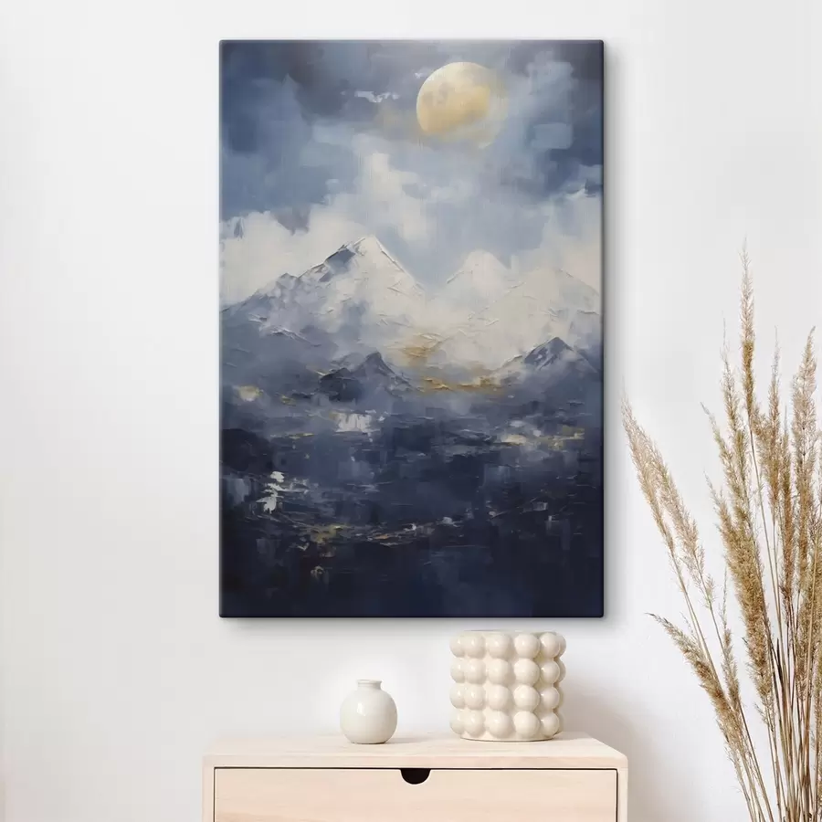  Schilderijen Nachtelijk berglandschap, naar een schilderij s51165