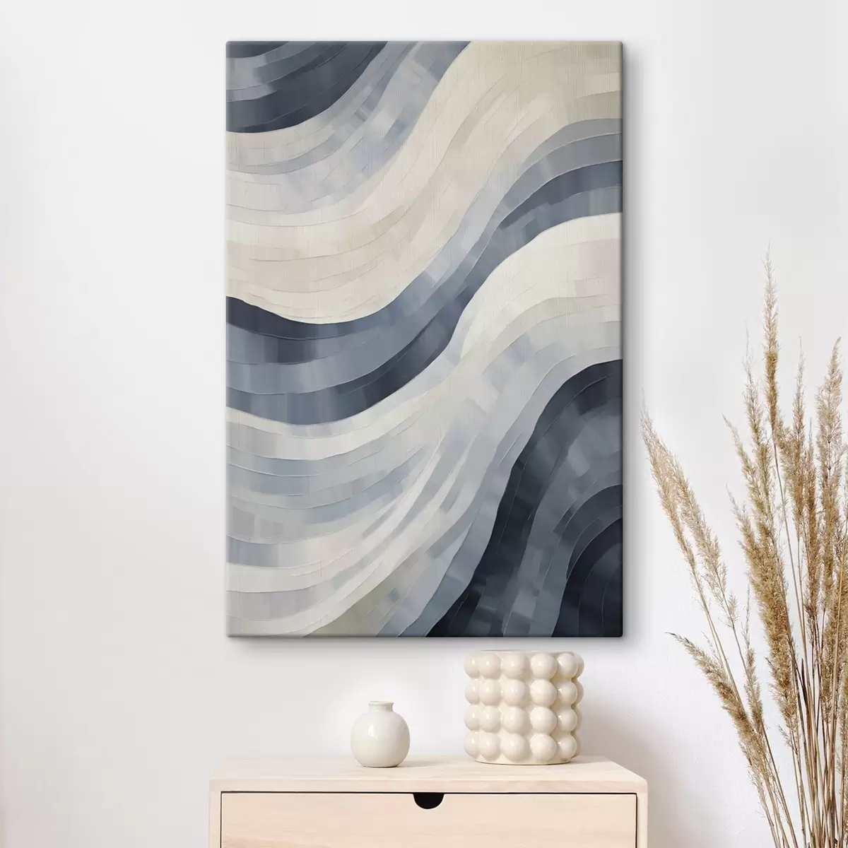  Schilderijen Abstracte brede strepen, imitatie van een schilderij s51170