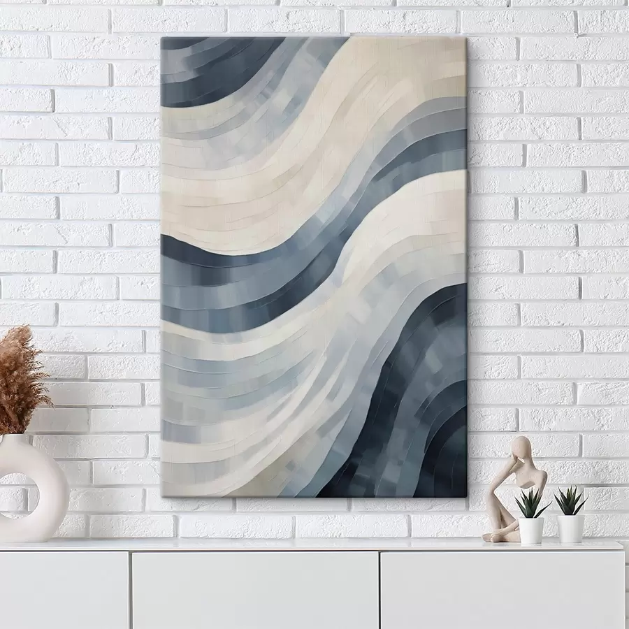  Schilderijen Abstracte brede strepen, imitatie van een schilderij s51170