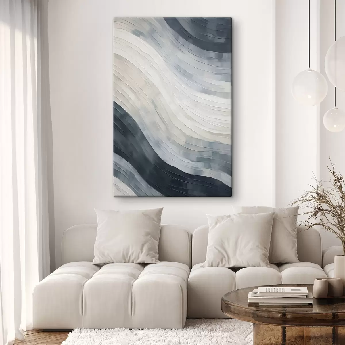  Schilderijen Abstracte strepen, imitatie van een schilderij s51171