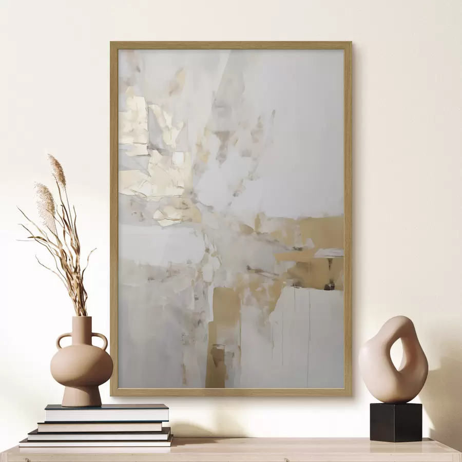 Fotobehang Minimalistische abstractie, imitatie van een schilderij f51163