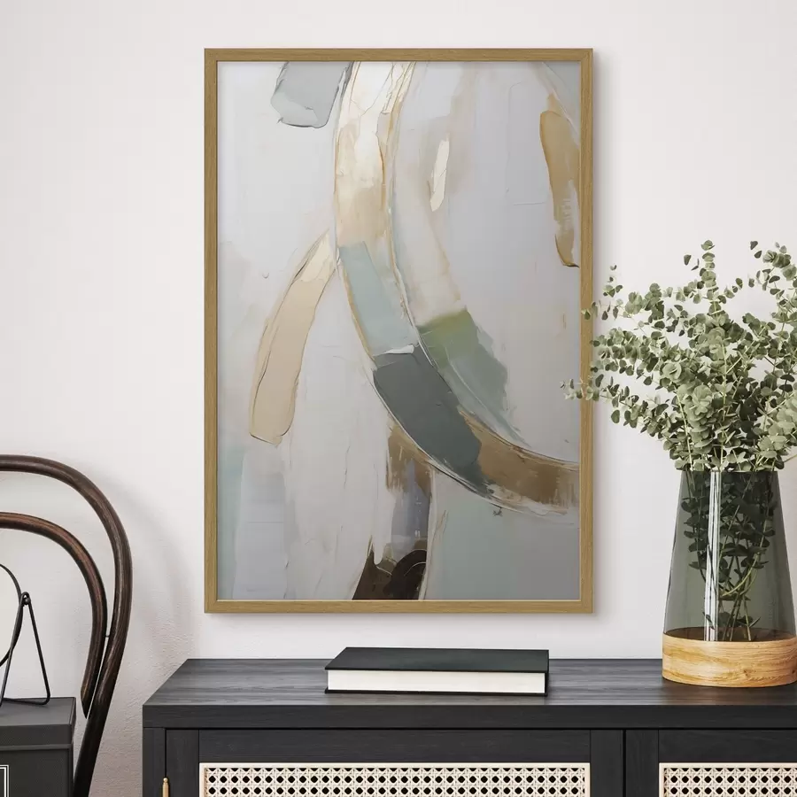 Fotobehang Abstracte compositie, imitatie van een schilderij f51166