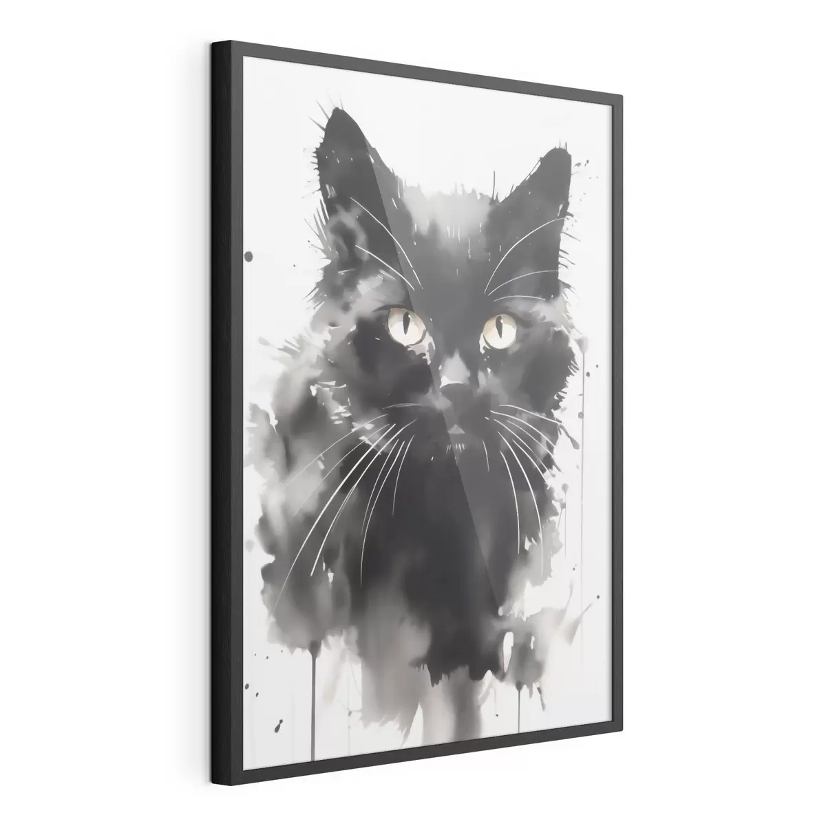 Poster Portret van een kat, imitatie van een schilderij f51169