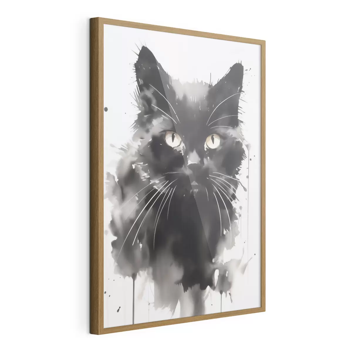 Poster Portret van een kat, imitatie van een schilderij f51169