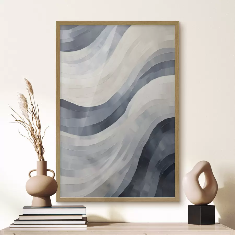 Fotobehang Abstracte brede strepen, imitatie van een schilderij f51170