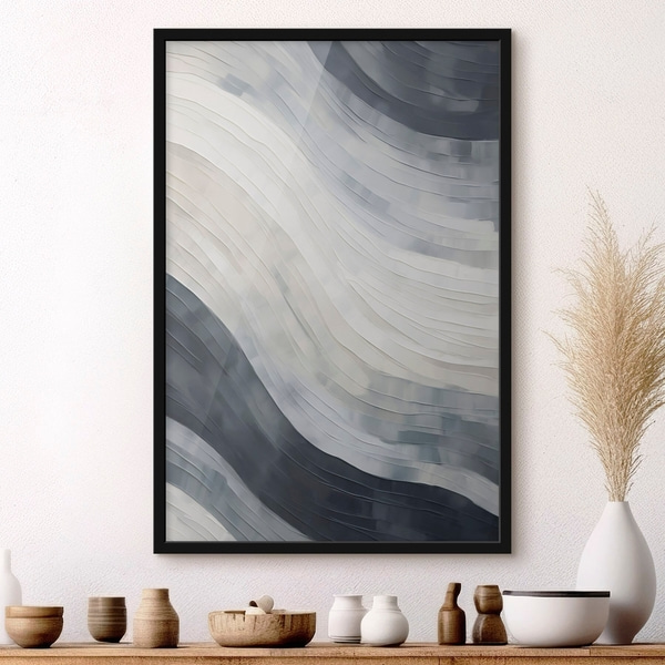 Poster Abstracte strepen, imitatie van een schilderij, Affiches Uniek, f51171bk : Uwalls
