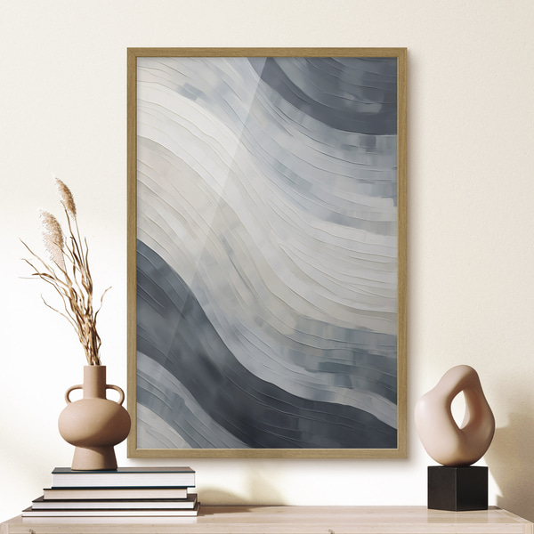 Poster Abstracte strepen, imitatie van een schilderij, Affiches Uniek, f51171wo : Uwalls