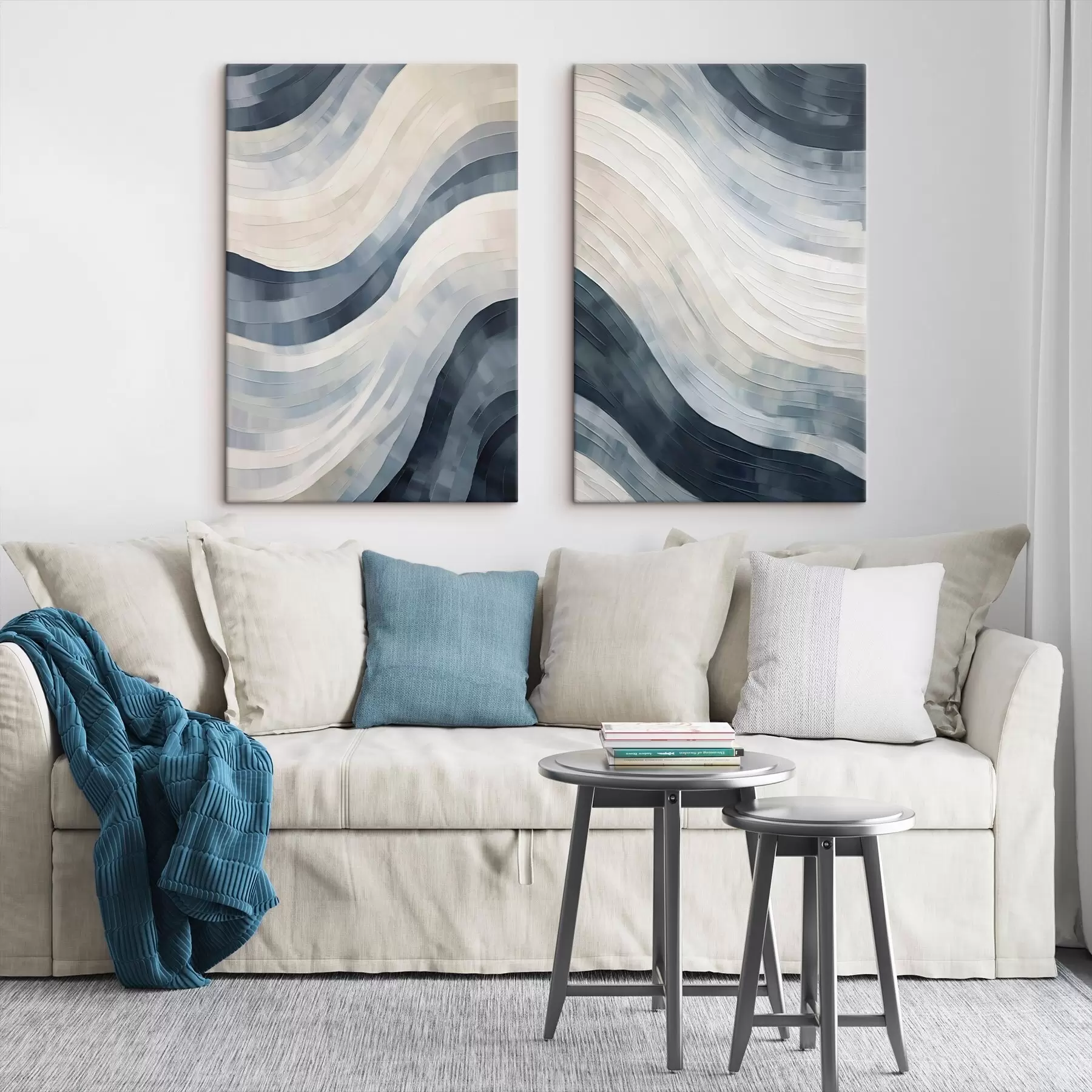  Schilderijen Abstracte brede strepen, imitatie van een schilderij m31111