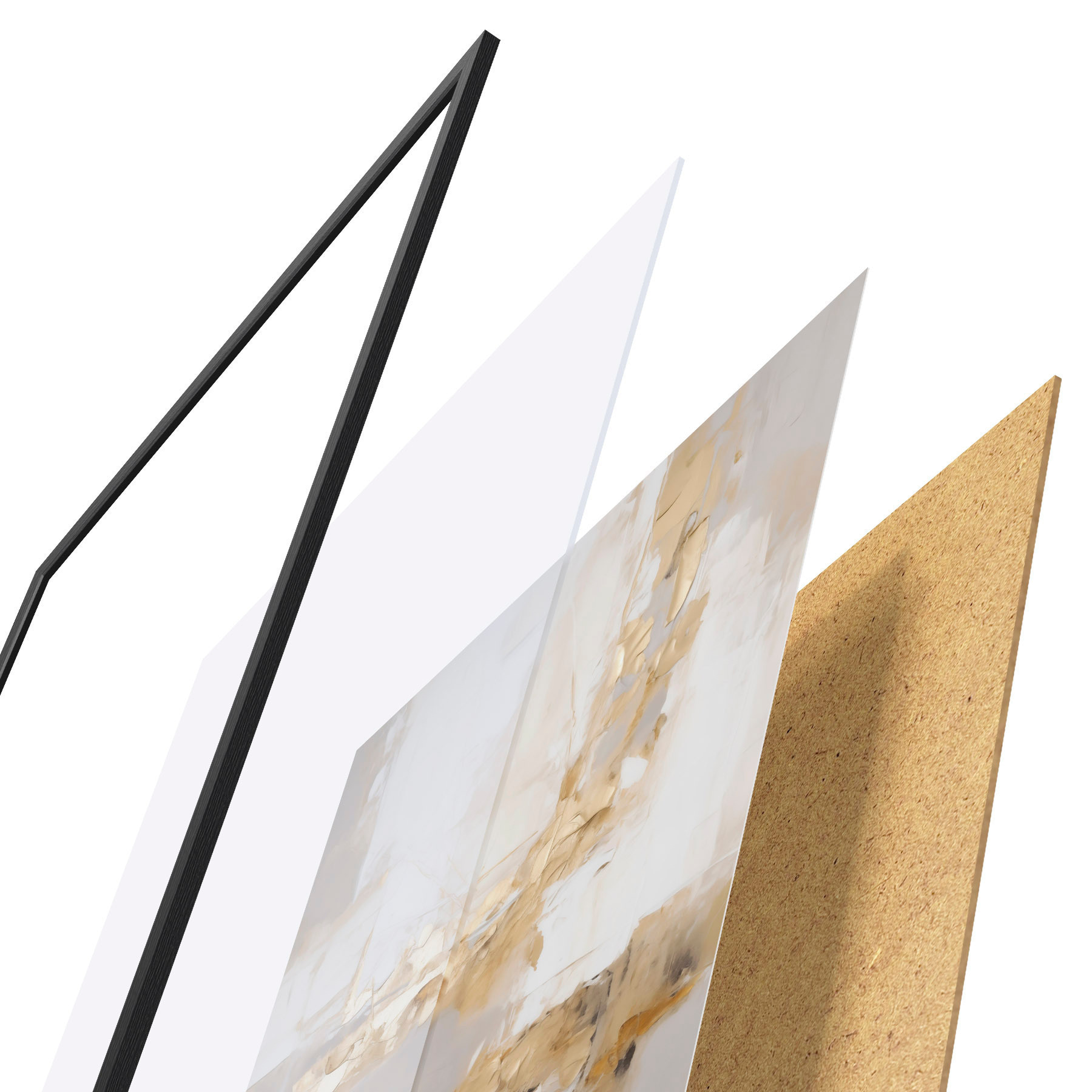 Poster Moderne abstractie, imitatie van de schilderkunst d31107
