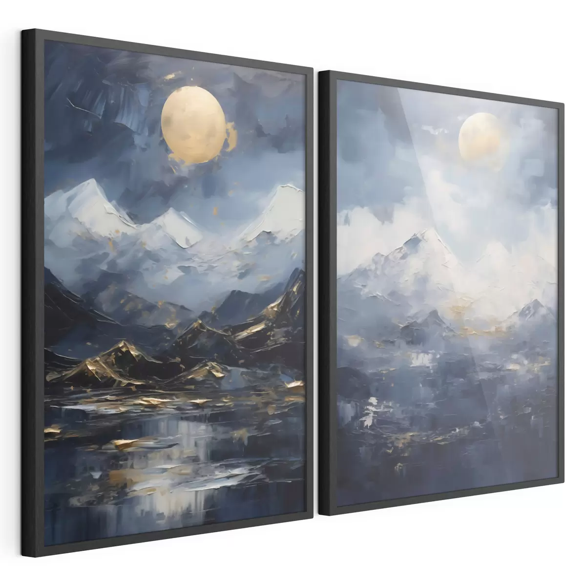 Poster Berglandschap, naar een schilderij d31108