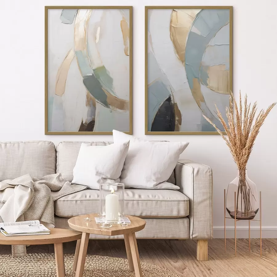Fotobehang Abstracte compositie, imitatie van een schilderij d31109