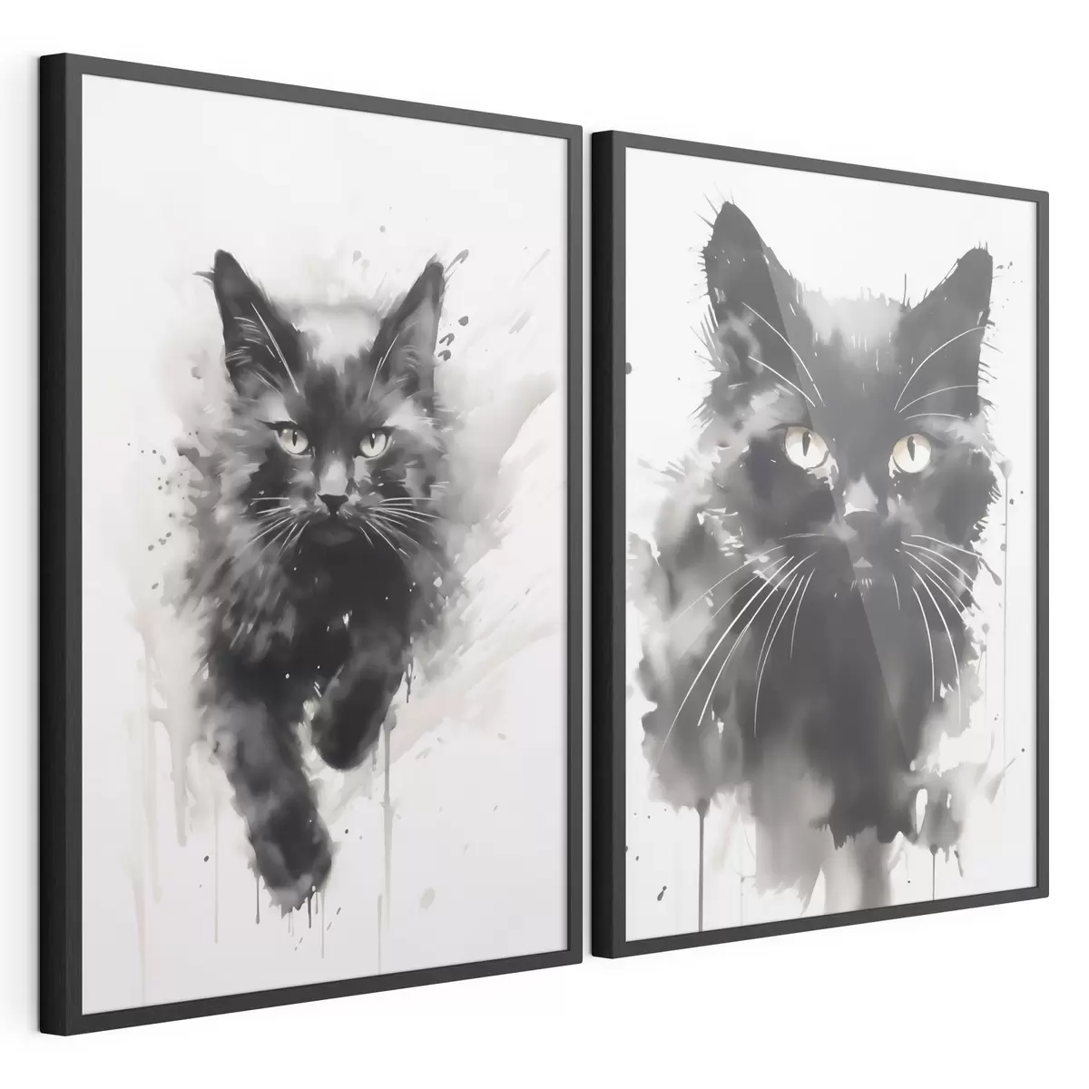 Poster Kat, imitatie van een schilderij d31110