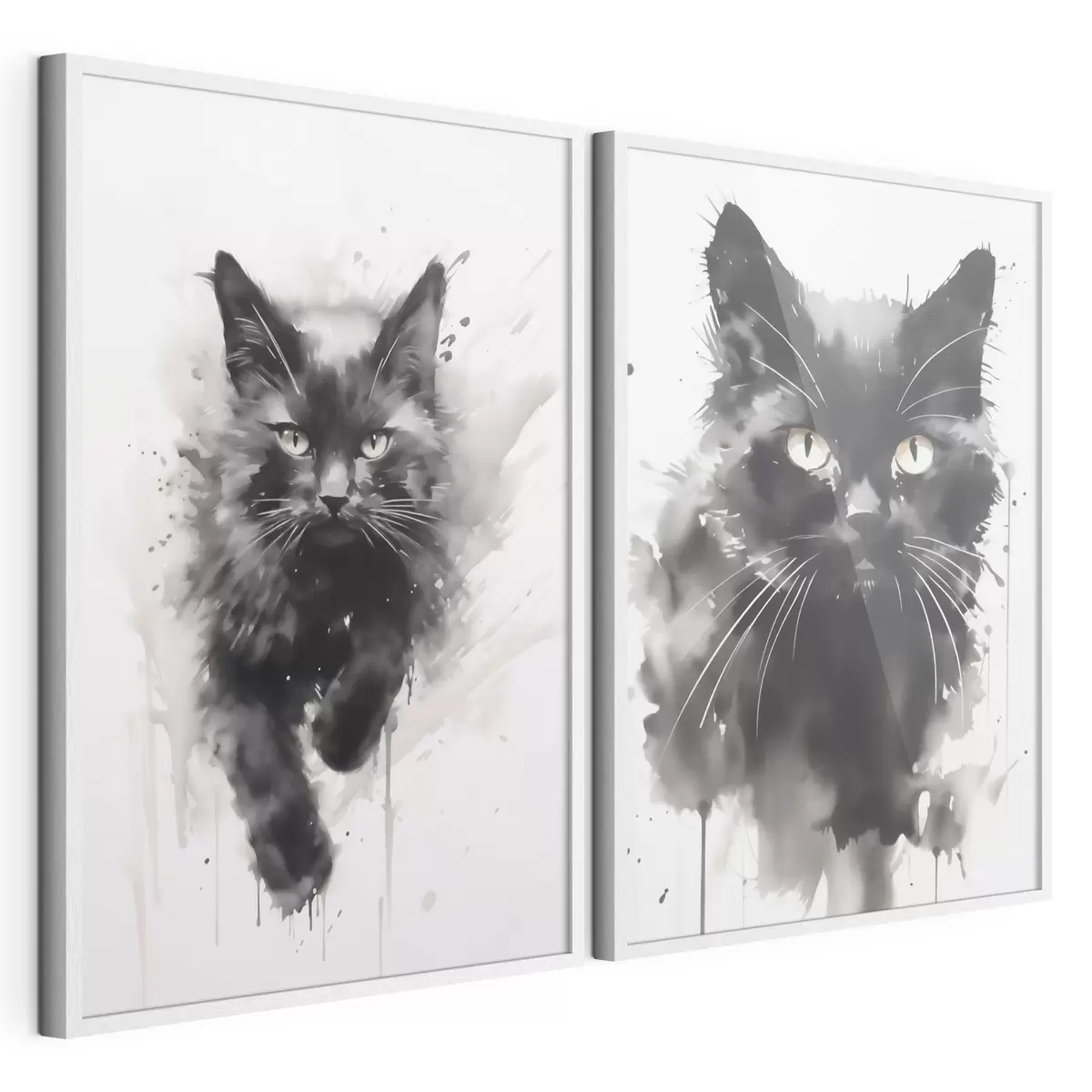 Poster Kat, imitatie van een schilderij d31110