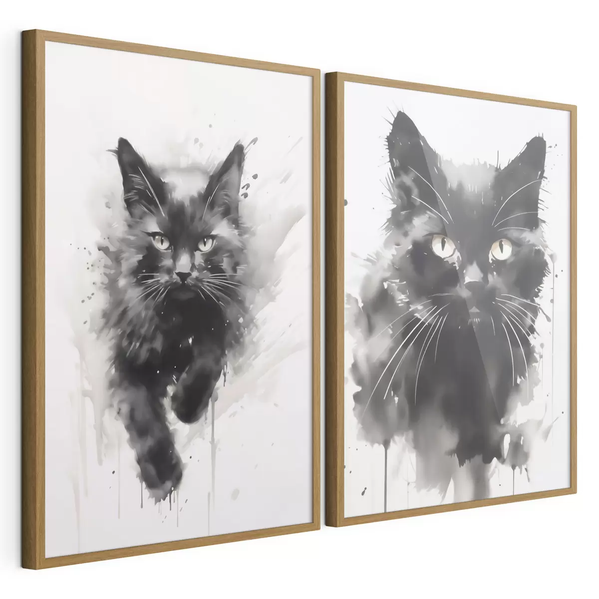 Poster Kat, imitatie van een schilderij d31110
