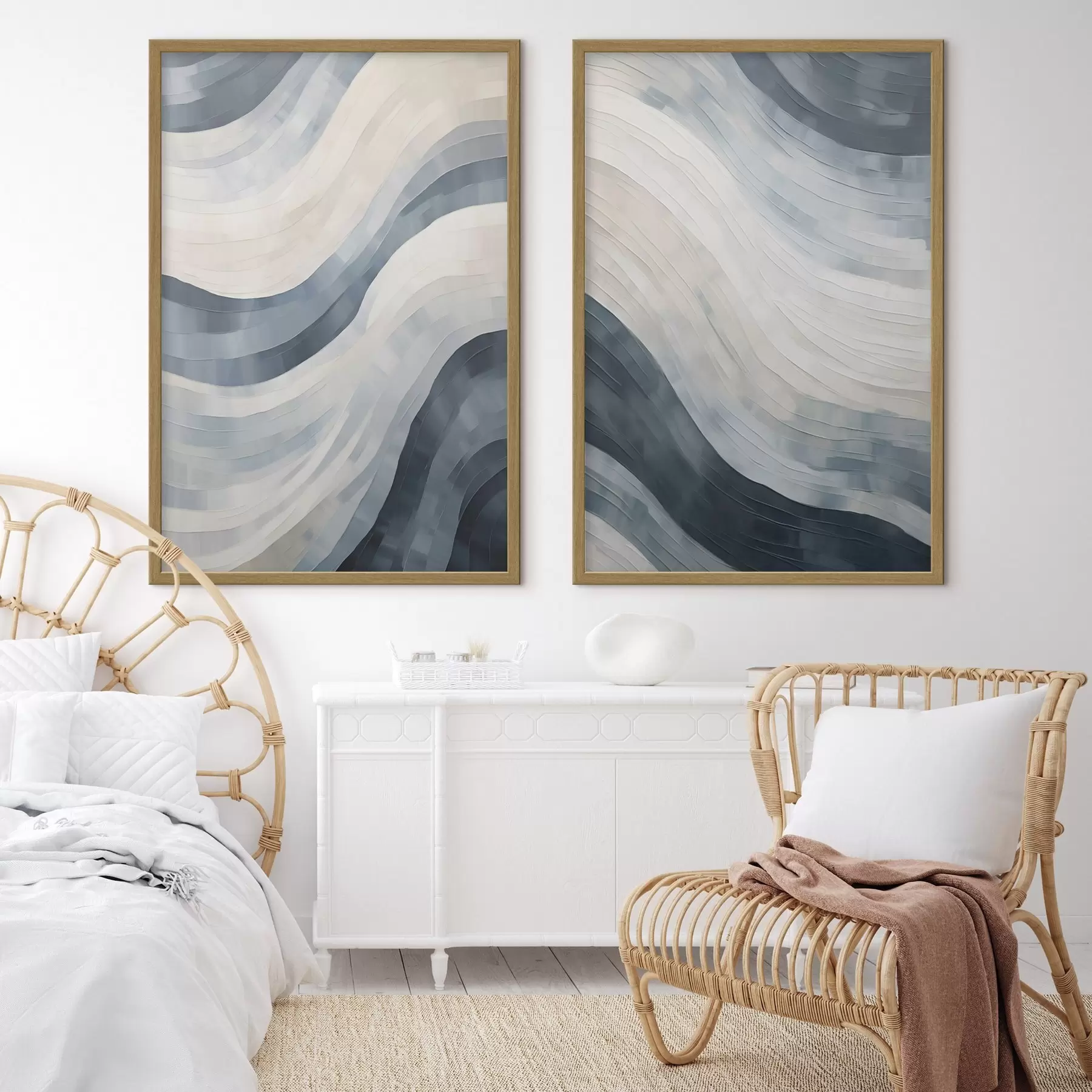 Fotobehang Abstracte brede strepen, imitatie van een schilderij d31111
