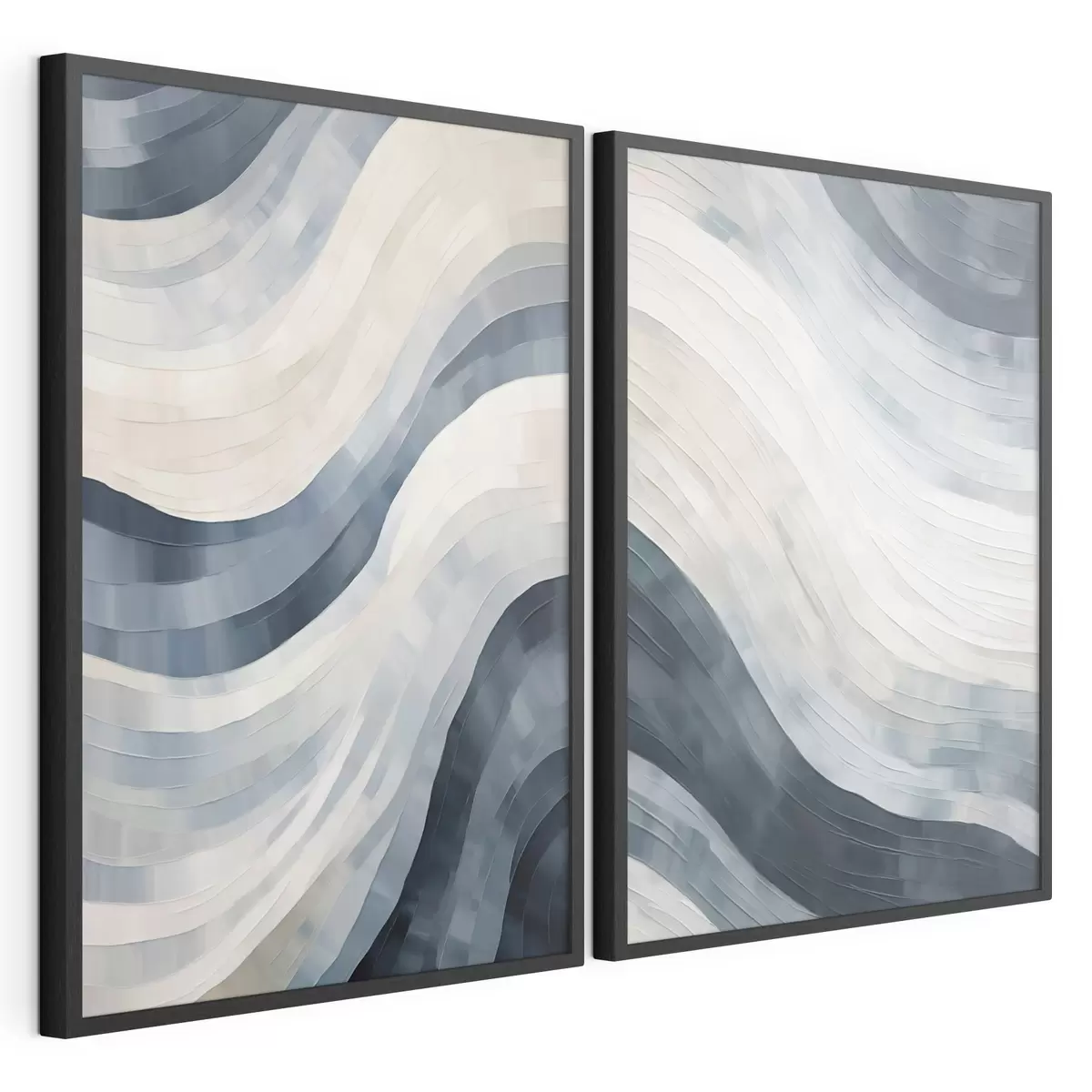 Poster Abstracte brede strepen, imitatie van een schilderij d31111