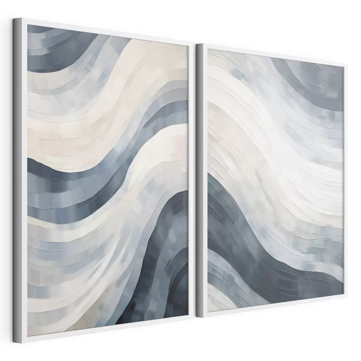 Poster Abstracte brede strepen, imitatie van een schilderij d31111