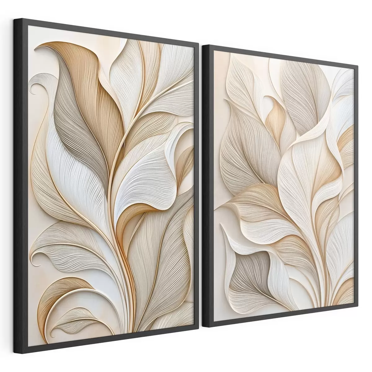 Poster Abstracte bladeren d31038