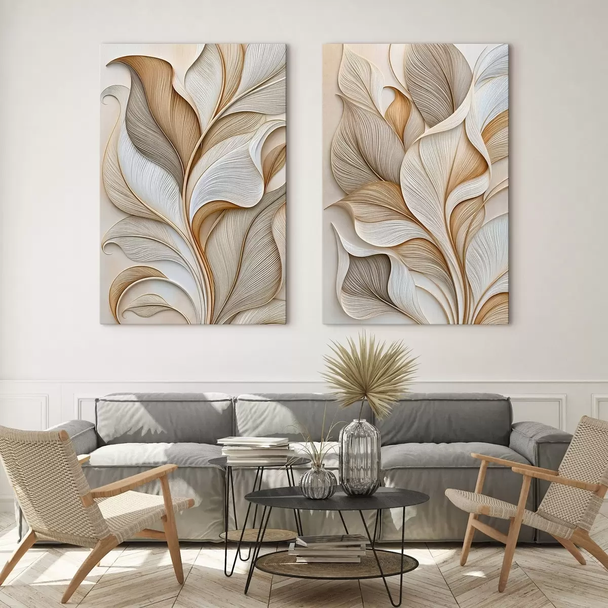  Schilderijen Abstracte bladeren m31038