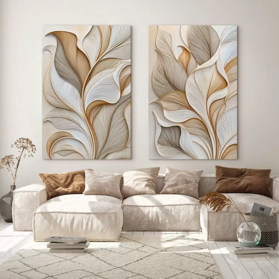  Schilderijen Abstracte bladeren m31038