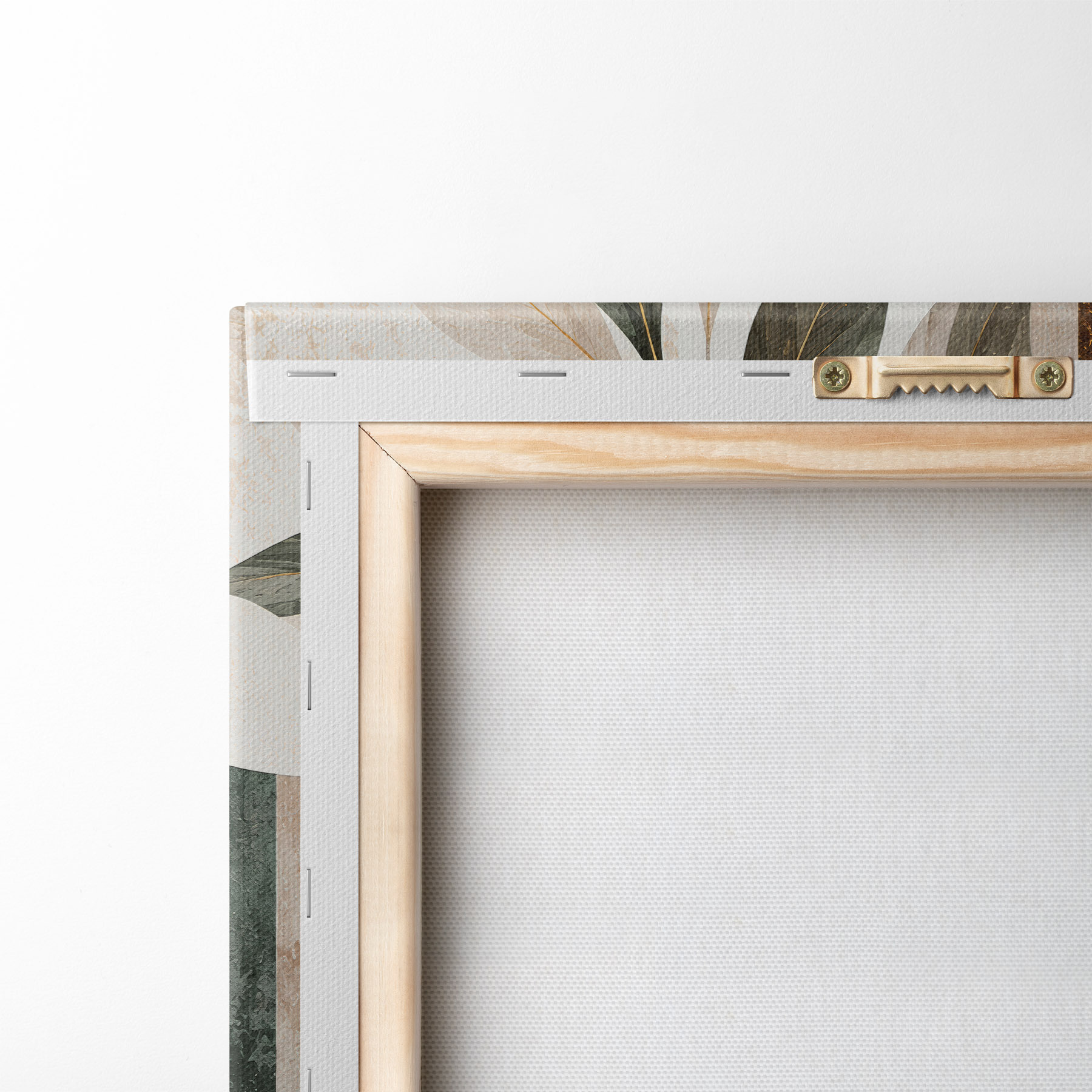  Schilderijen Abstracte voorstelling met een tak met bladeren s51181