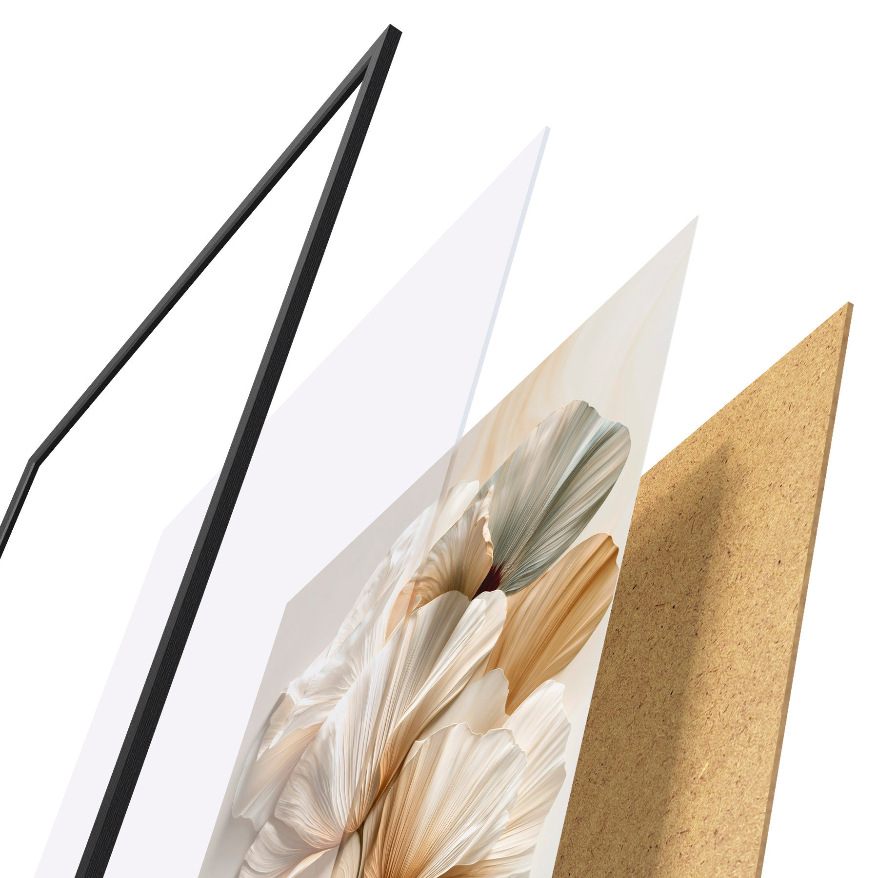 Poster Abstracte bloemen f50870