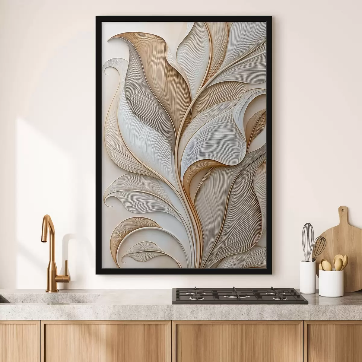 Poster Abstracte bladeren f51176
