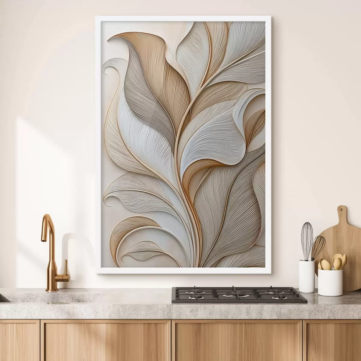 Poster Abstracte bladeren f51176